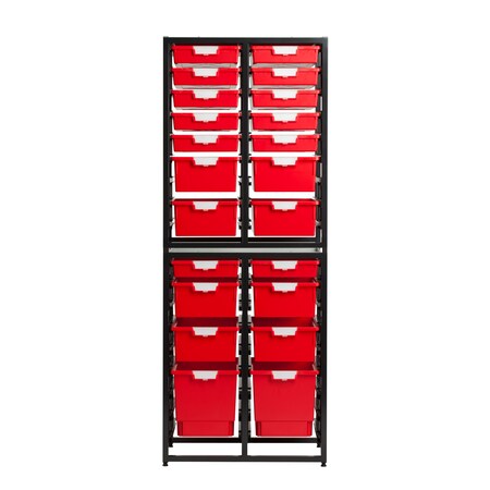 Storsystem Commercial Grade High Capacity Storage Wall Units with 36 Blue High Impact Polystyrene Bins/Trays CE2090DG-12S8D2QPR